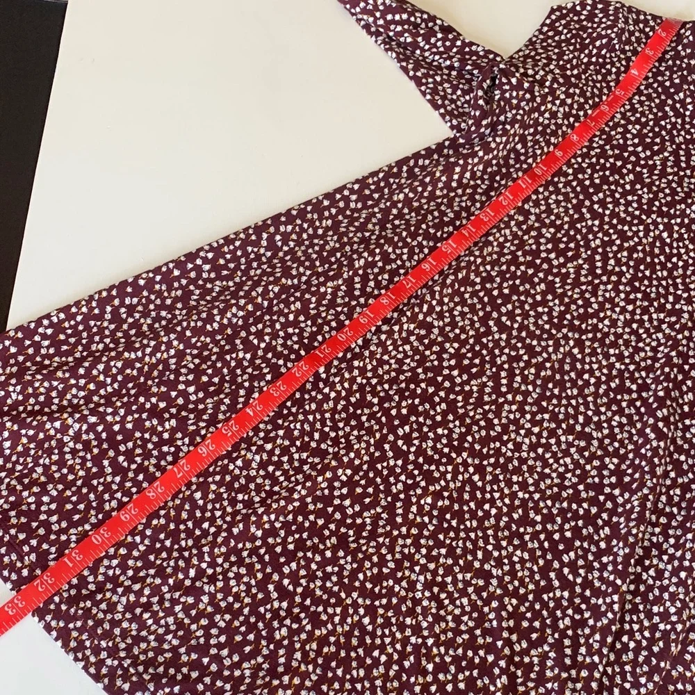 Loft Outlet Petite Maroon Swing Dress 3/4 sleeves size small - Picture 9 of 15